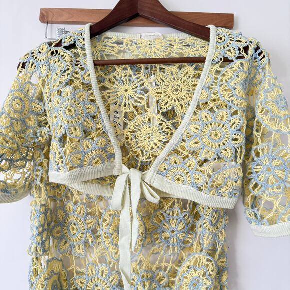 For Love & Lemons Womens Crochet Set Top and Skirt Size M - Picture 2 of 6